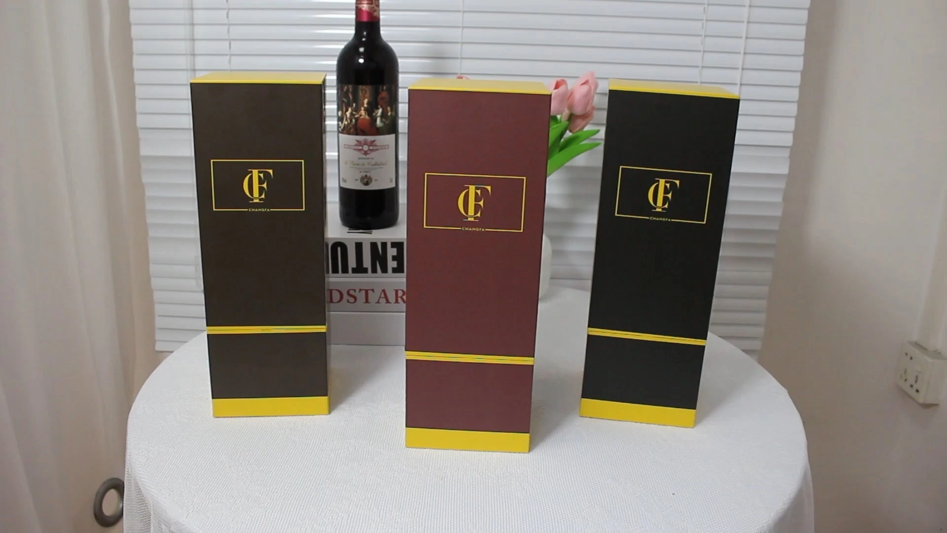 Wine Clamshell Packaging Gift Box Foam Corrugated Paper Insert 1