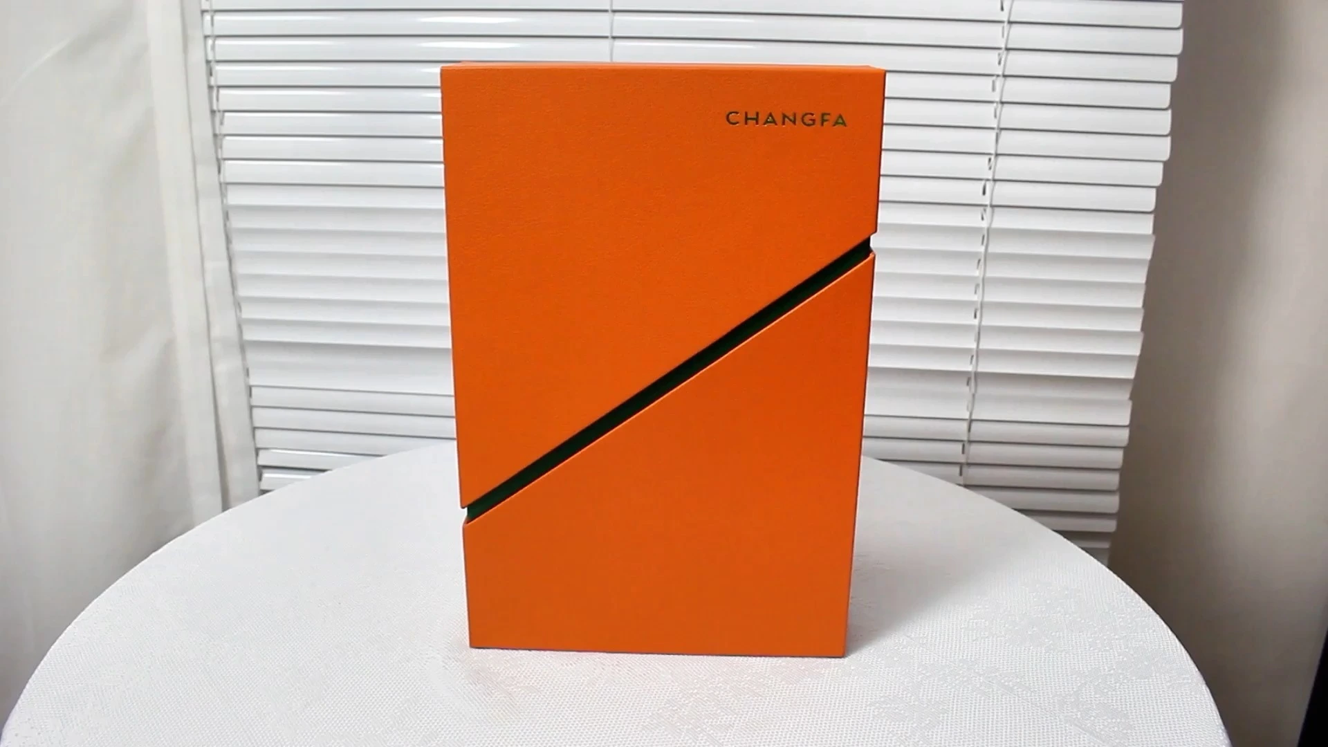 CF Leather Paper Surface Bevelled Rigid Gift Box 1