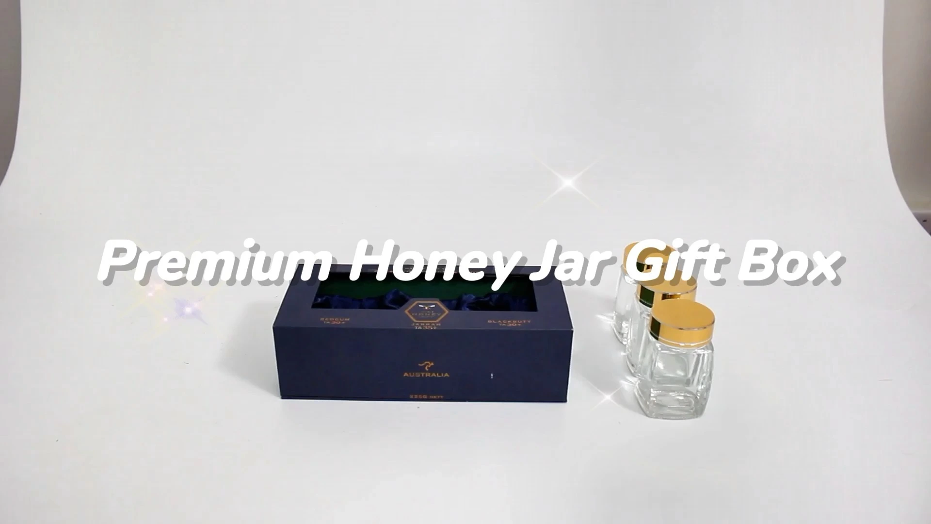 CF Clamshell Magnetic Honey Jar Gift Box with Velvet Insert 1