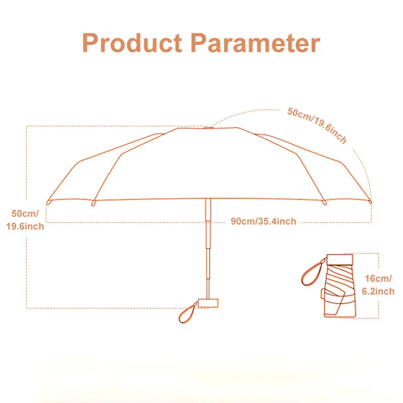 Mini Handbag Umbrella Available - - Blueprint Umbrella 6