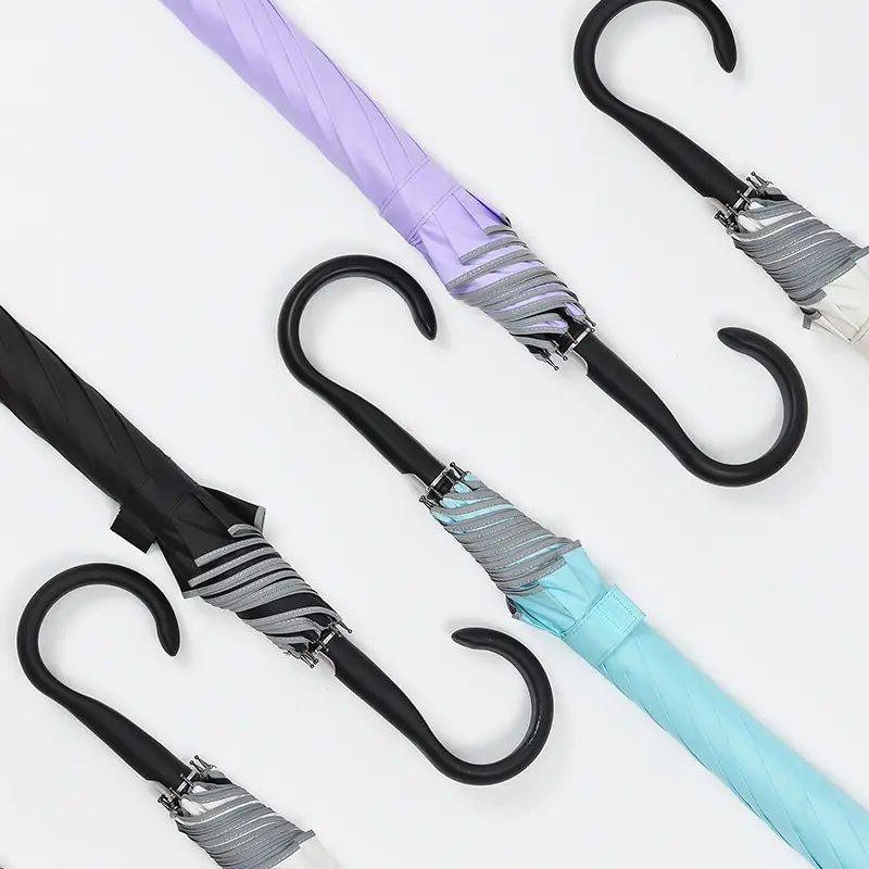 Automatique Open Luxury Quality Pain and Sun Sablelas pour les adultes Stick UV UV Print de logo personnalisé avec bordure réfléchissante 1