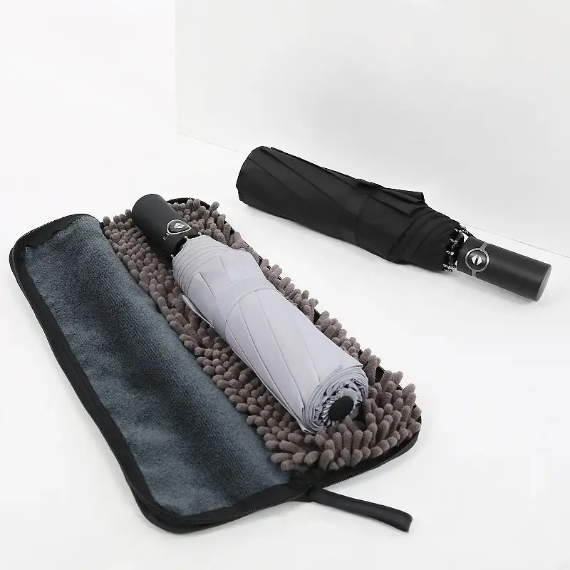 Design simple de haute qualité marques en gros de haute qualité 10 côtes plus fortes parapluie de pliage de 23 pouces pour 2 personnes à poignée courte 1