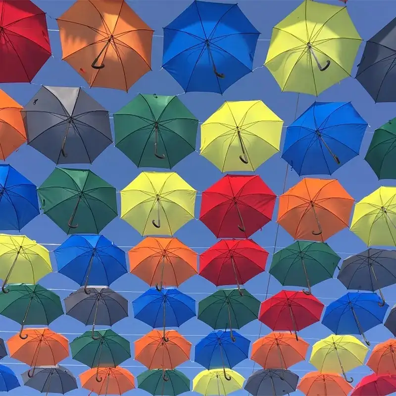 Parapluies colorés Art Peinture Rue Parapluie décoratif à suspendre 1