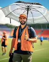 Paraguas de golf con impresión digital a prueba de viento para eventos deportivos 1