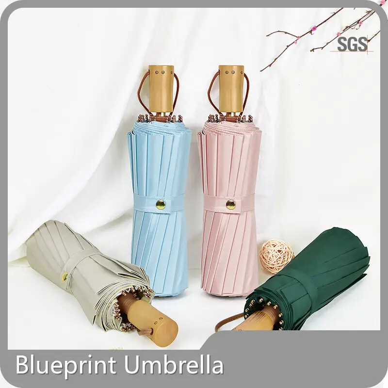 Outdoor Folding Umbrella Available for Specifications and Quantities by Blueprint Umbrella 1