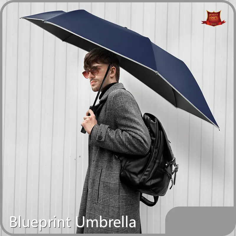 Folding Travel Umbrella Available for Specifications and Quantities by Blueprint Umbrella 1