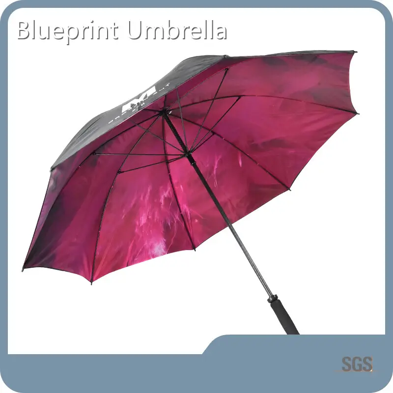 Sun Reflective Golf Umbrellas Within 35 Workdays Wholesale - Blueprint Umbrella 1