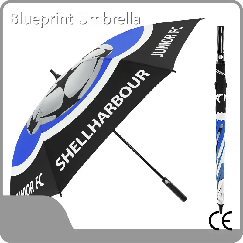 Custom Golf Umbrellas with Logo Within 35 Workdays - - Blueprint Umbrella 1