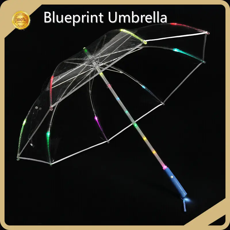 Clear Umbrellas Bulk T/T Wholesale - Blueprint Umbrella 1