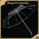 Clear Umbrellas Bulk T/T Wholesale - Blueprint Umbrella 1