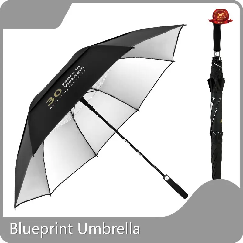 Wholesale Golf Umbrellas Cash - - Blueprint Umbrella 1