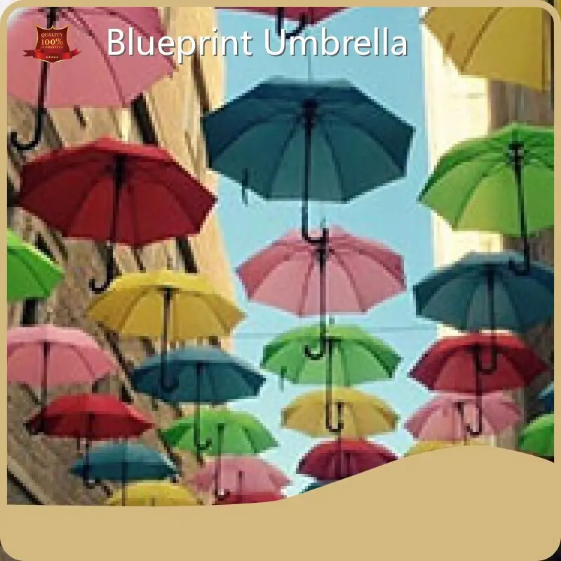 Stick Umbrellas Within 35 Workdays Wholesale - Blueprint Umbrella 1