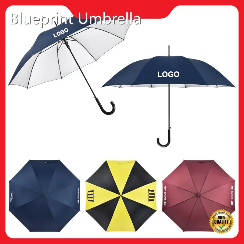 Stick Umbrellas Within 35 Workdays Wholesale - Blueprint Umbrella-2 1