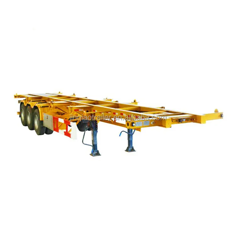 Skeleton Semi Trailer 30 50 80 Ton Semi Truck Container Transport Skeleton Trailer 1