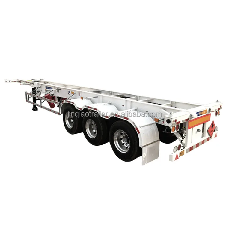 Skeleton Semi Trailer 30 50 80 Ton Semi Truck Container Transport Skeleton Trailer 6