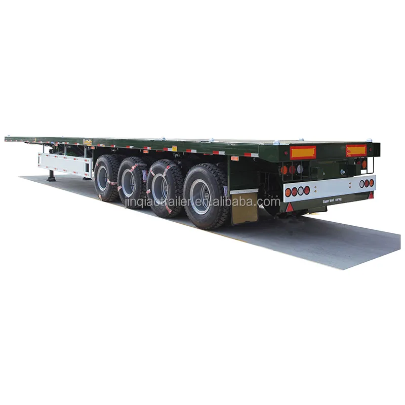 مقطورة حاوية مسطحة 3/4 المحور - قابلة للتخصيص ومتينة 2
