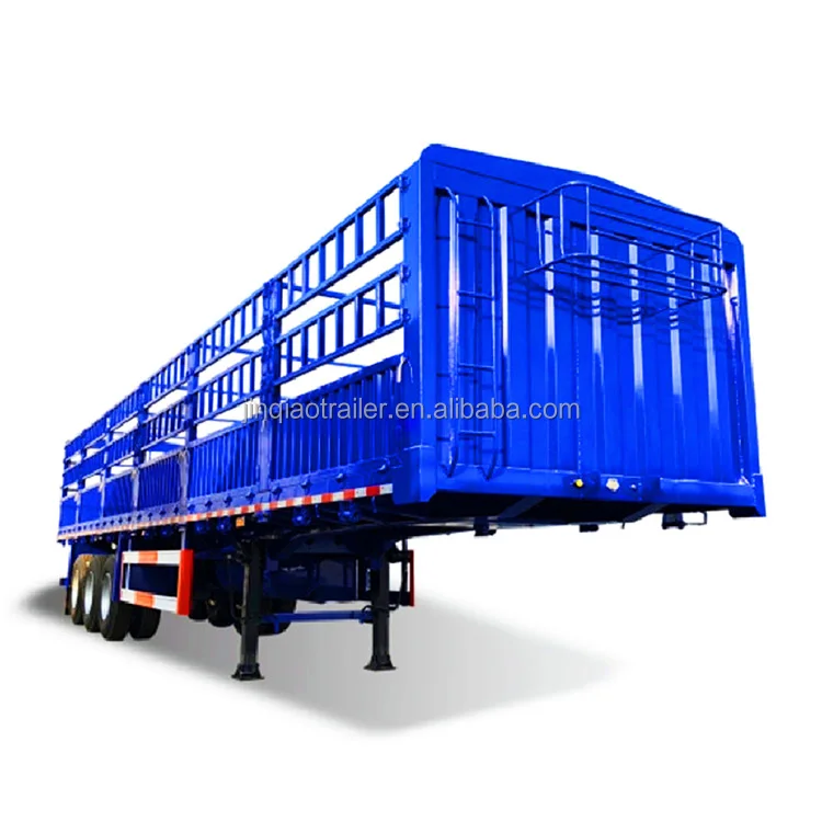 الصين 3/4 المحاور 50t 60t سياج البضائع مقطورة - تسليم المصنع مباشرة 1