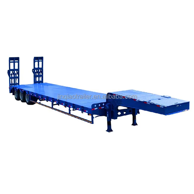 60ton Heavy Duty 3/4 Axles Low Bed Low Boy Semi Trailer 6