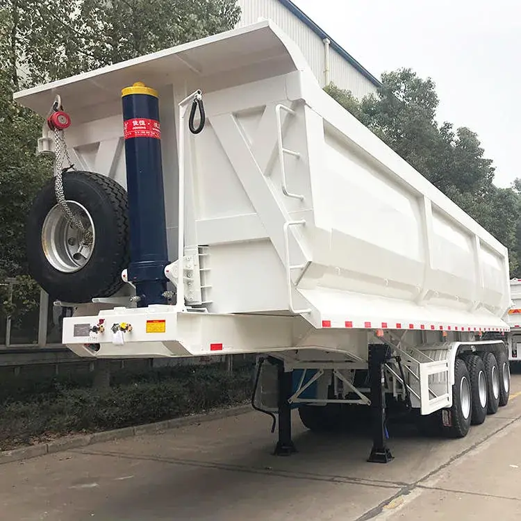 For Sand & Coal Flatbed Tractor Trailer Painiting by DongXu Vehicle 4