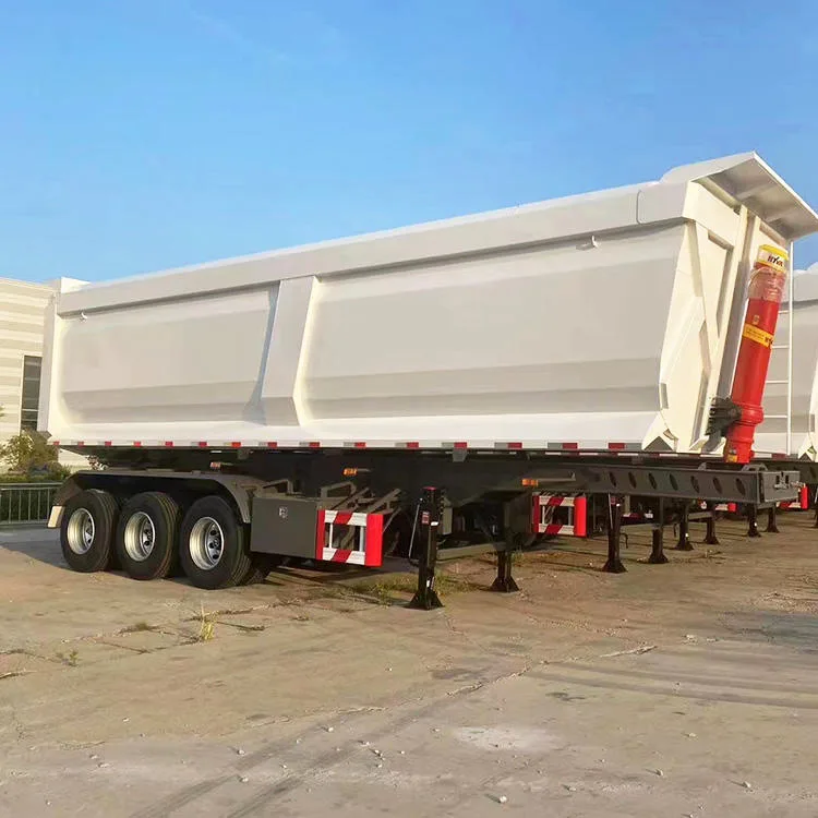 3/4 Axles U-shape Tipper Tractor Rear Dump Trailers 6