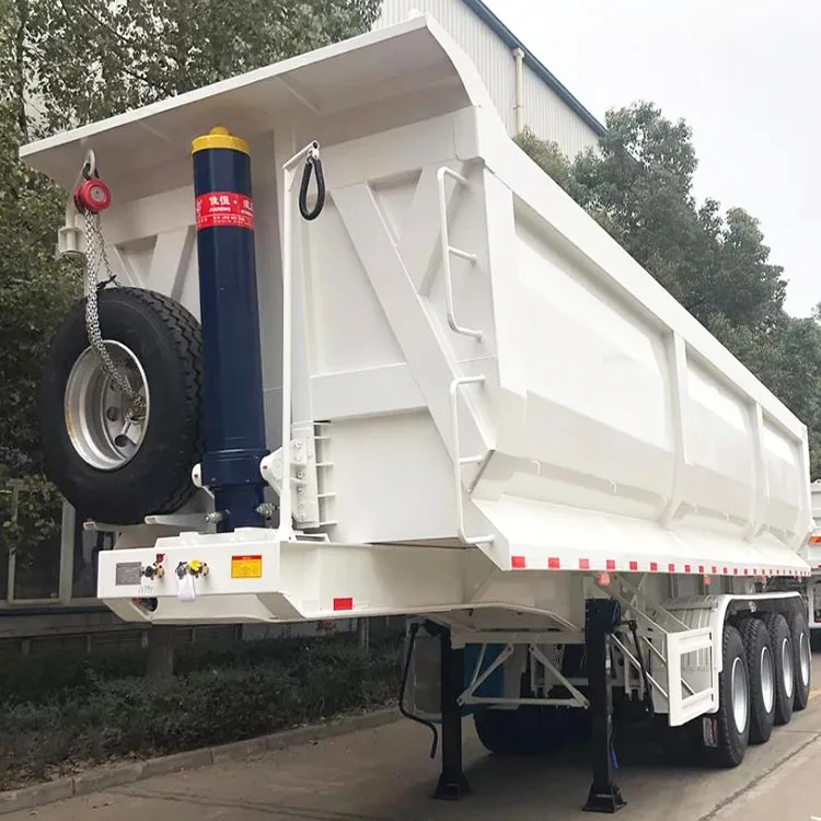 3/4 Axles U-shape Tipper Tractor Rear Dump Trailers 3