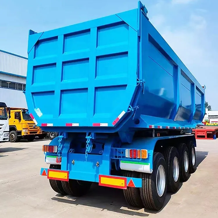 3/4 Axles U-shape Tipper Tractor Rear Dump Trailers 2
