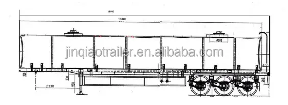 DongXu Vehicle Fuel Tank Trailer 13000mm*2500mm*3800mm/Customziedfactory 6