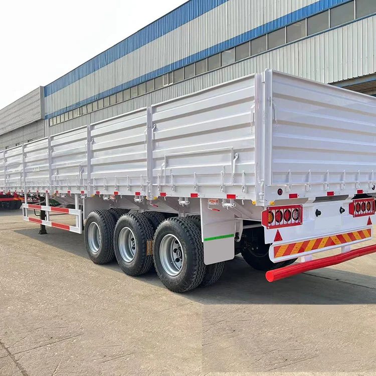 3 Axle Hydraulic Cylinder Side Tipper Trailer For Transporting Heavy Loads 2