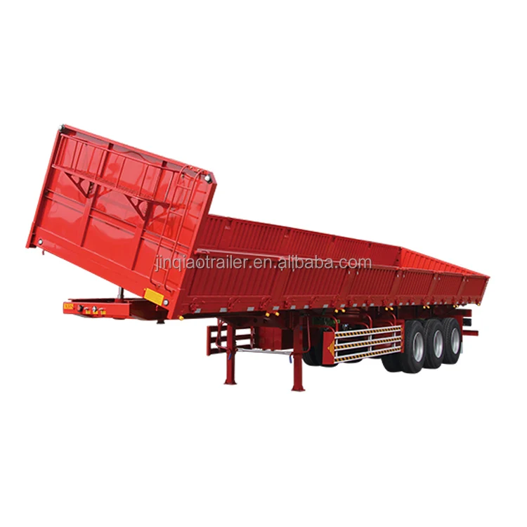 3 Axle Hydraulic Cylinder Side Tipper Trailer For Transporting Heavy Loads 1