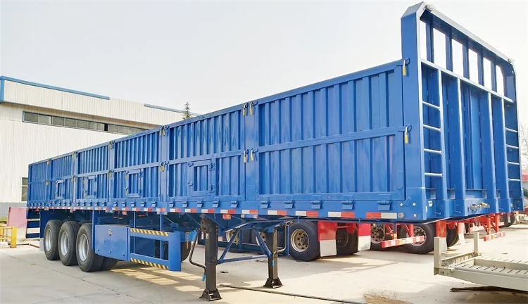 3 Axle Hydraulic Cylinder Side Tipper Trailer For Transporting Heavy Loads 4