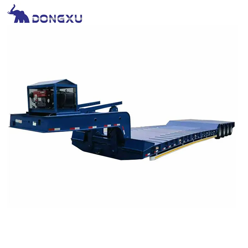 Custom Flatbed Semi Trailers 3/4/5 Axles - for Sand & Coal - DongXu Vehicle 8