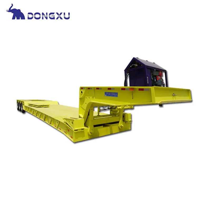 Custom Flatbed Semi Trailers 3/4/5 Axles - for Sand & Coal - DongXu Vehicle 7