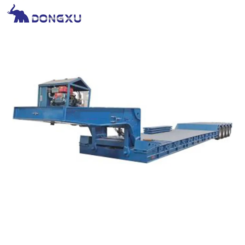 Custom Flatbed Semi Trailers 3/4/5 Axles - for Sand & Coal - DongXu Vehicle 3