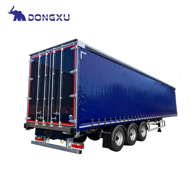 For Sand & Coal Custom Flatbed Semi Trailers Transport Cargo by DongXu Vehicle 3