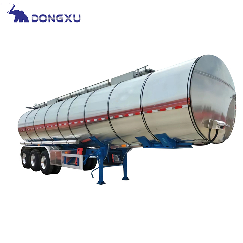 Stainless Steel Oil Tank Trailer 80 Ton Tri Axle for Oil And Other Materials 5