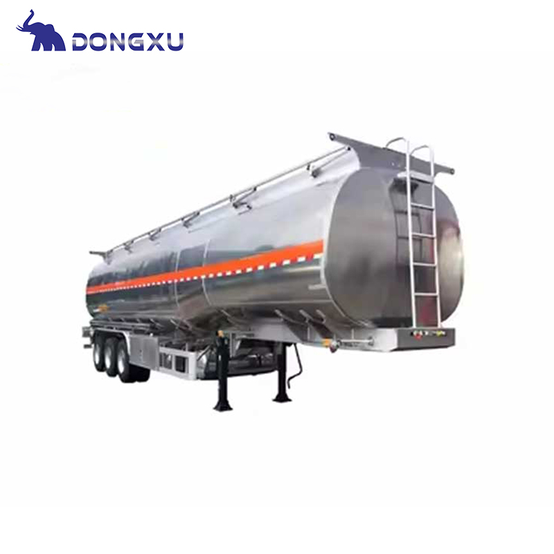 Stainless Steel Oil Tank Trailer 80 Ton Tri Axle for Oil And Other Materials 4