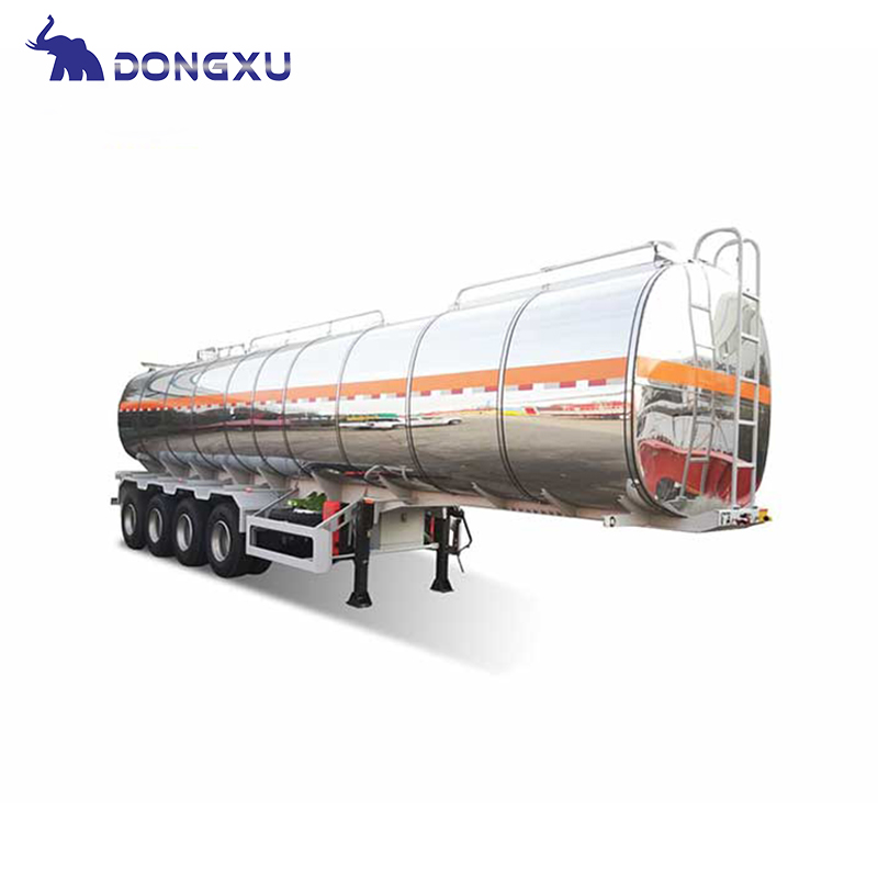 Stainless Steel Oil Tank Trailer 80 Ton Tri Axle for Oil And Other Materials 3