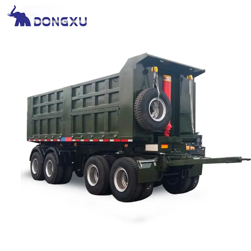 Fine Qualitybox Trailer Semi for Container & Bulk Mechanical Suspension Customized 3