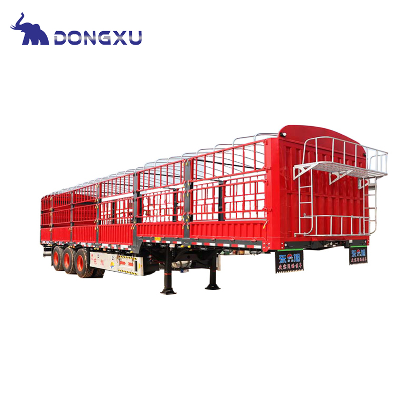 3 Axle Open Cargo Trailer Side Wall Truck Semi-trailer Fence Trailer 3