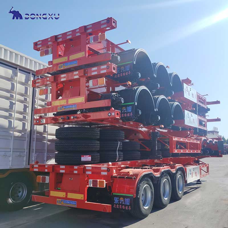 Dongxu 2-axle 3-axle shipping container transport trailer semi-trailer 3