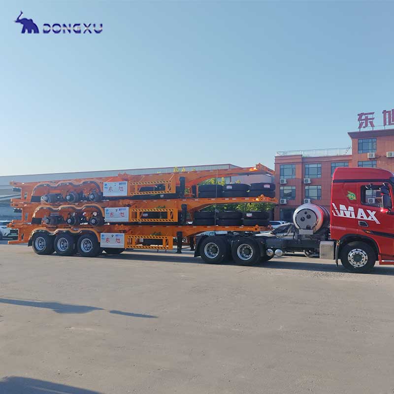 Dongxu 2-axle 3-axle shipping container transport trailer semi-trailer 4