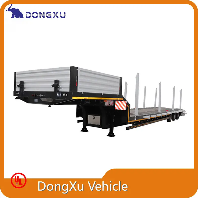 Factory Pricedrop Deck Trailers for Sale for Machinery & Equipment DongXu 3/4/5 Axles 1
