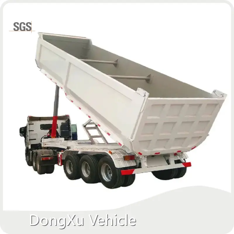 For Sand & Coal Flatbed Tractor Trailer Painiting by DongXu Vehicle 1