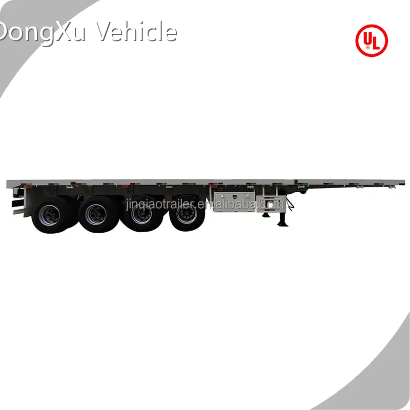 40 Foot Flatbed Semi Trailer for Sale Standard 28Ton Dual Line Braking Systemmanufacturing 1