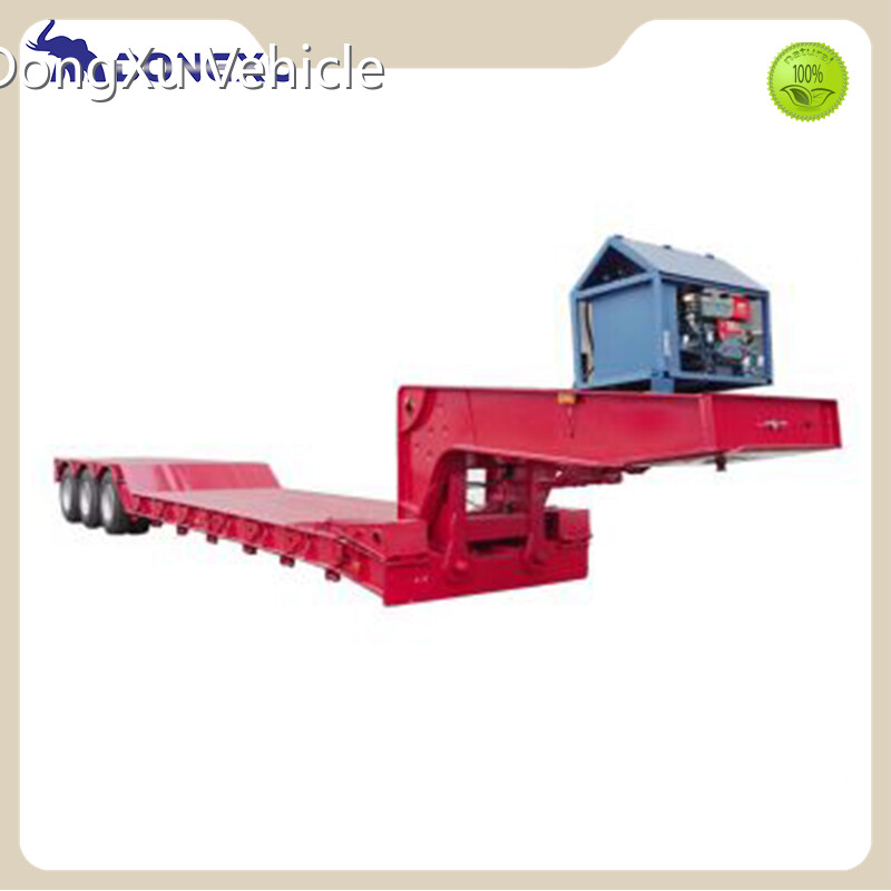 Custom Flatbed Semi Trailers 3/4/5 Axles - for Sand & Coal - DongXu Vehicle 1