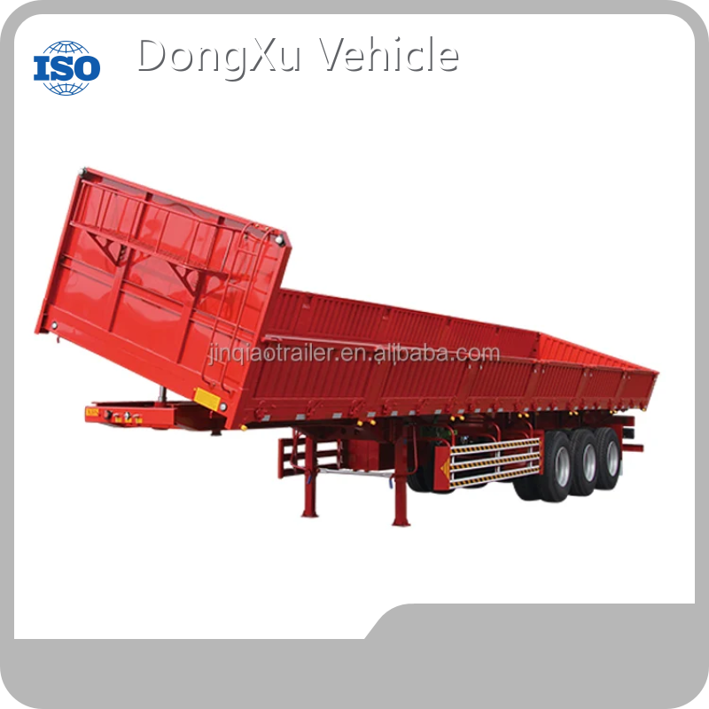 High Endtri Axle Side Tipper Trailer for Sale for Sand & Coal 13000*3000*1760mm DongXu 1