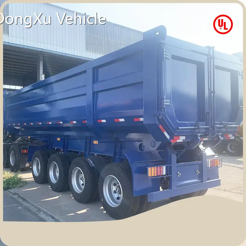 For Container & Bulk Flatbed Trailer Manufacturer Sand Stone Grain Transporting by DongXu Vehicle 1