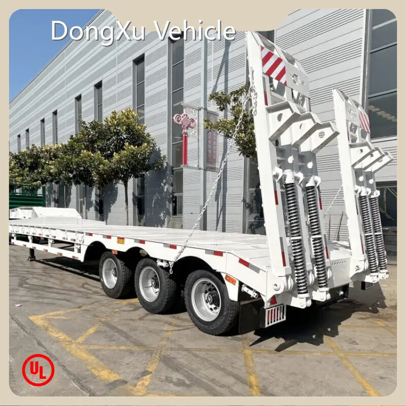 Safe to Use60 Ton Low Bed Trailer for Sand & Coal 1