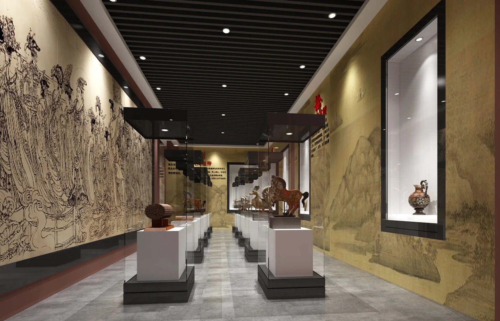 Vitrina independiente del museo Experiencia de visualización de 360 ​​grados 2