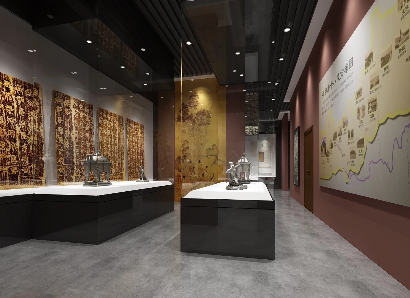 Vitrina independiente del museo Experiencia de visualización de 360 ​​grados 3